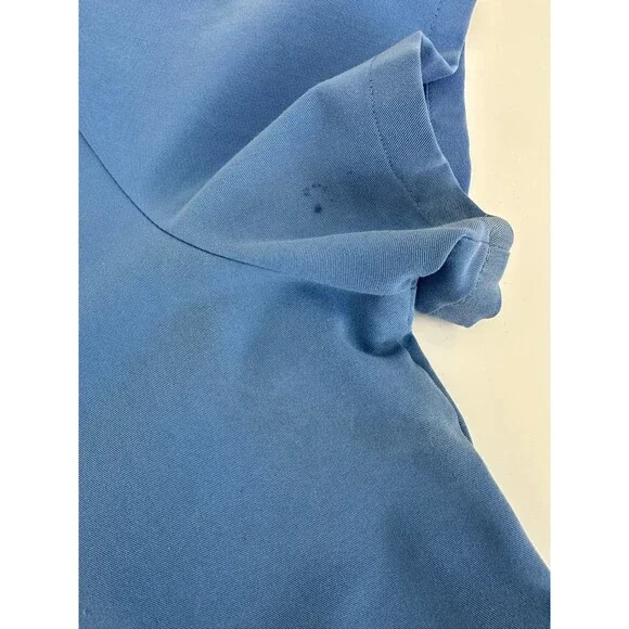 FIGS Technical Collection Womens Scrub Top Size S Blue Short Sleeve V Neck Stain - Picture 9 of 11